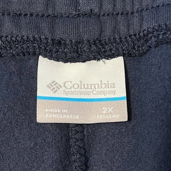 Columbia Sportswear Sweatpants Mens 2XL Dark Blue Logo Pockets Athleisure Gym - Picture 7 of 11